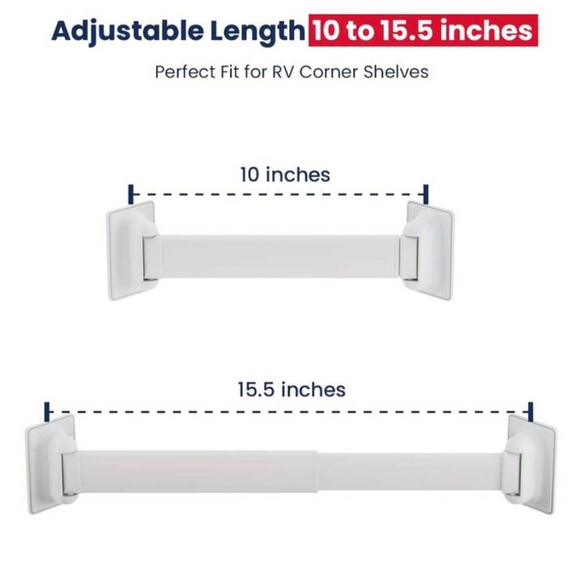 RV Shower Corner Storage Bars 3 NIP - Picture 3 of 7